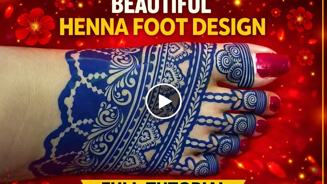 💁How to Apply Feet Sticker Mehandi Design 2025