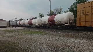 BNSF 6693 FXE CP lead Manifest Train through LA Plata MO .