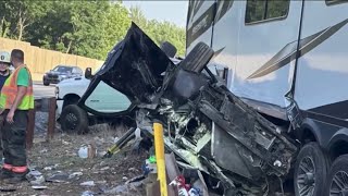 Woman shares story of survival after fiery crash on I-476