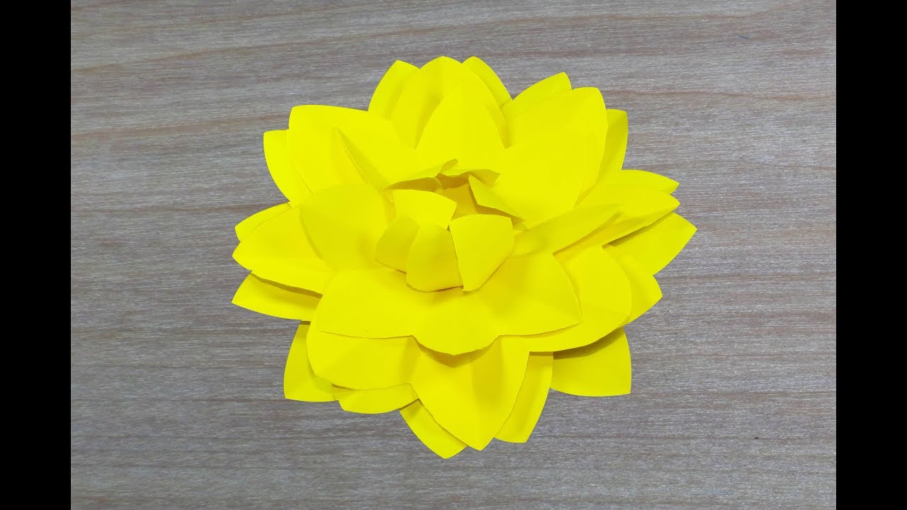 Paper crafts : Origami Flower | Easy paper flower | paper dahlia ...