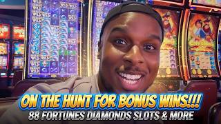 I Almost Hit the BIG ONE on 88 Fortunes Diamonds Slots!!!