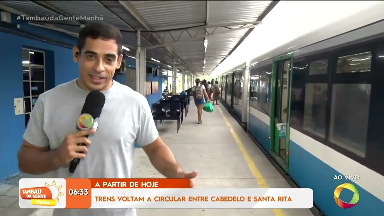 A partir de hoje: trens voltam a circular entre Cabedelo e Santa Rita - Tambaú da Gente Manhã