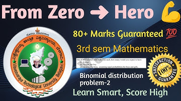 Binomial Distribution | BCS301 (3rd Sem)| Simple Explanation + Shortcut Tricks | 80+ Marks Guarantee