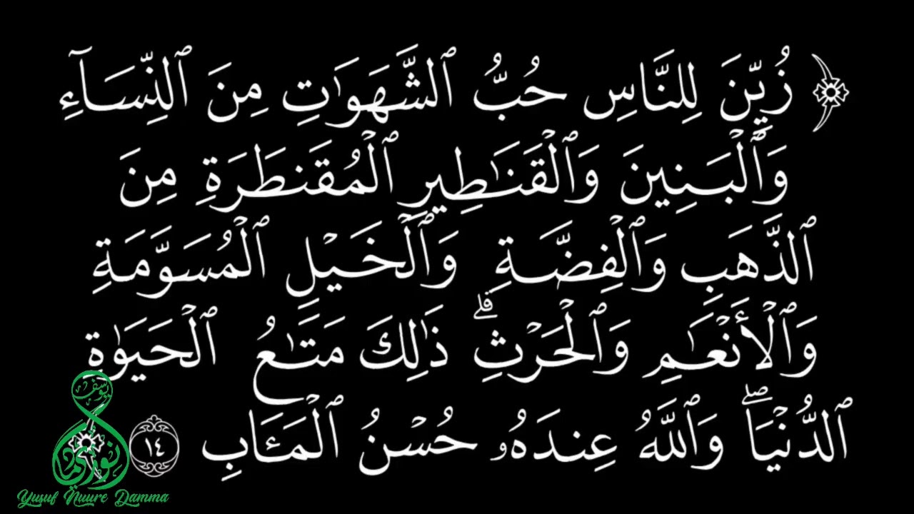 024 Tafsiira Qur'aanaa, Suuraa Aali imraan 1-14