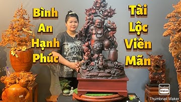 BÁO GIÁ TÁC PHẨM TƯỢNG DI LẶC NGŨ PHÚC GỖ TRẮC ĐỎ ĐEN - TƯỢNG GỖ XƯỞNG NGUYỄN HỒNG 0966.336.318