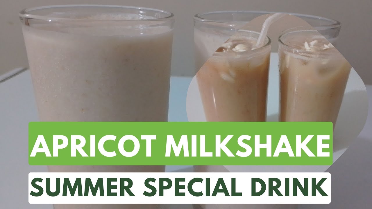 Apricot Milkshake Recipe Summer Special Drink BY TASTE MATTERS