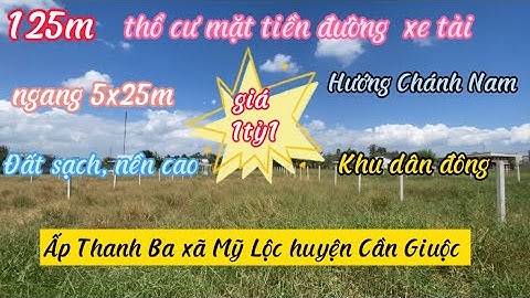 ❤️ 125m thổ cư mặt tiền đường pêtông 5m Thanh Ba Mỹ Lộc Cần Giuộc giá 1 tỷ1