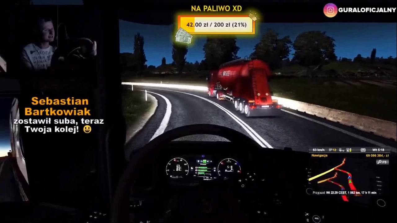 Gural pijany rozjeżdża tirem policje i śpiewa SHOT 