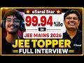 99.94%ile in JEE Mains 2026 | IIT JEE Story of Insane Dedication 🔥| IIT Motivation | eSaral