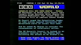 Brief Bbc Ceefax - Saturday 30 March 2002