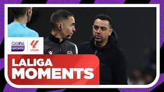 RED for Xavi! Barcelona manager sent off after raging at referee vs Atletico | LaLiga 23/24 Moments