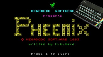 Pheenix Gameplay - ZX Spectrum 16K (1983, MegaDodo Software) - Perfect Gameplay