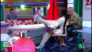 Ristina Pedroche Muestra En Plató Sus Espectaculares Botas De Cristales De Las Campanadas - Zapeando