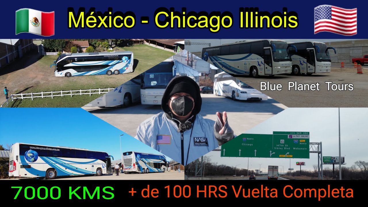Viaje de 7000 Kms México - Chicago - Mexico en Volvo 9800 + de 100 horas de recorrido