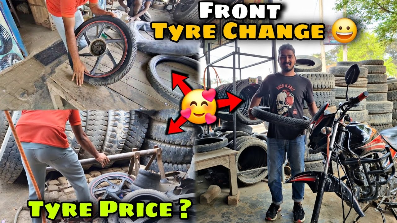 Front tyre change ho gaya / Honda dream yuga tyre change / Honda bike tyre change