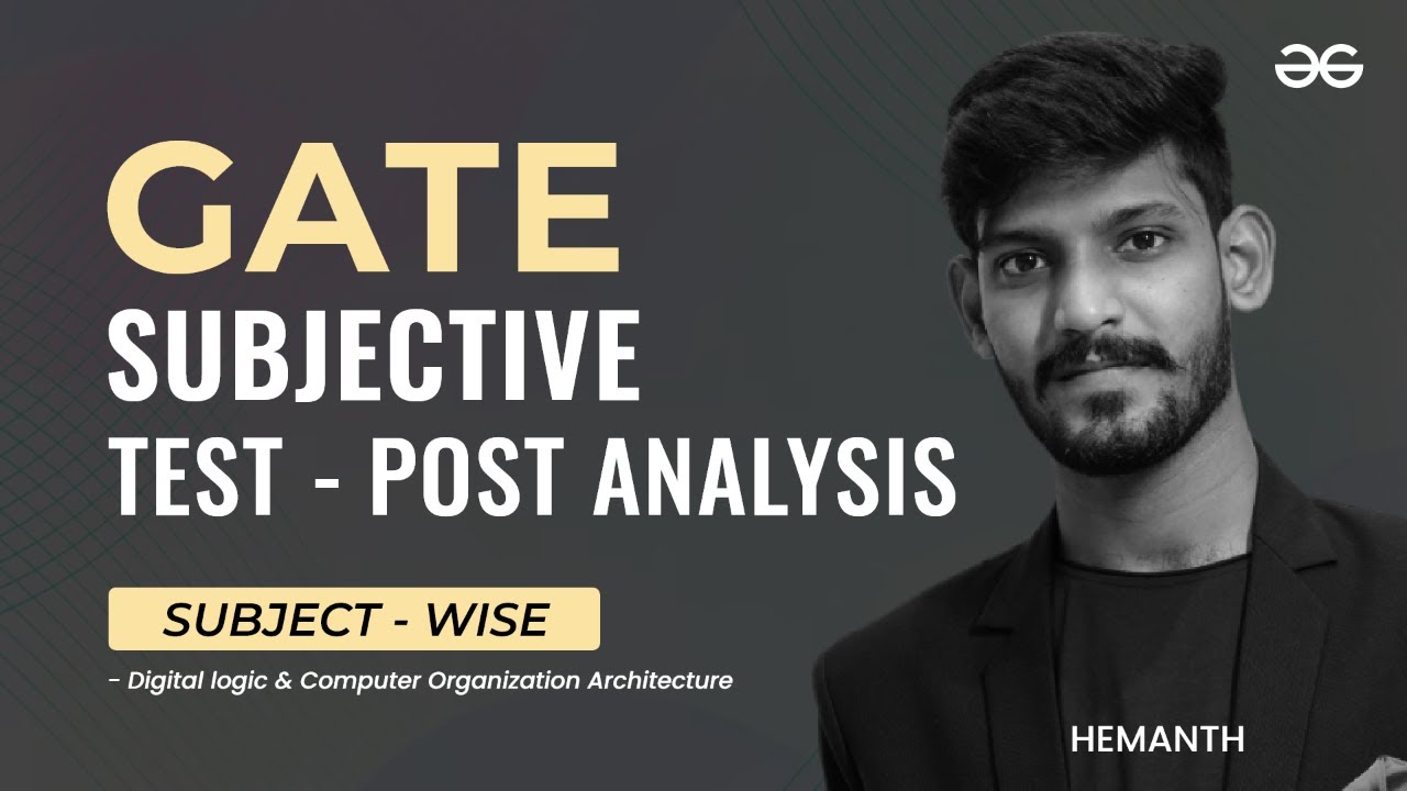 GATE CS 2024 Scholarship Test Analysis Hemanth karniyana YouTube