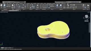 Guitar drawn in AutoCAD 2017 Student Edition