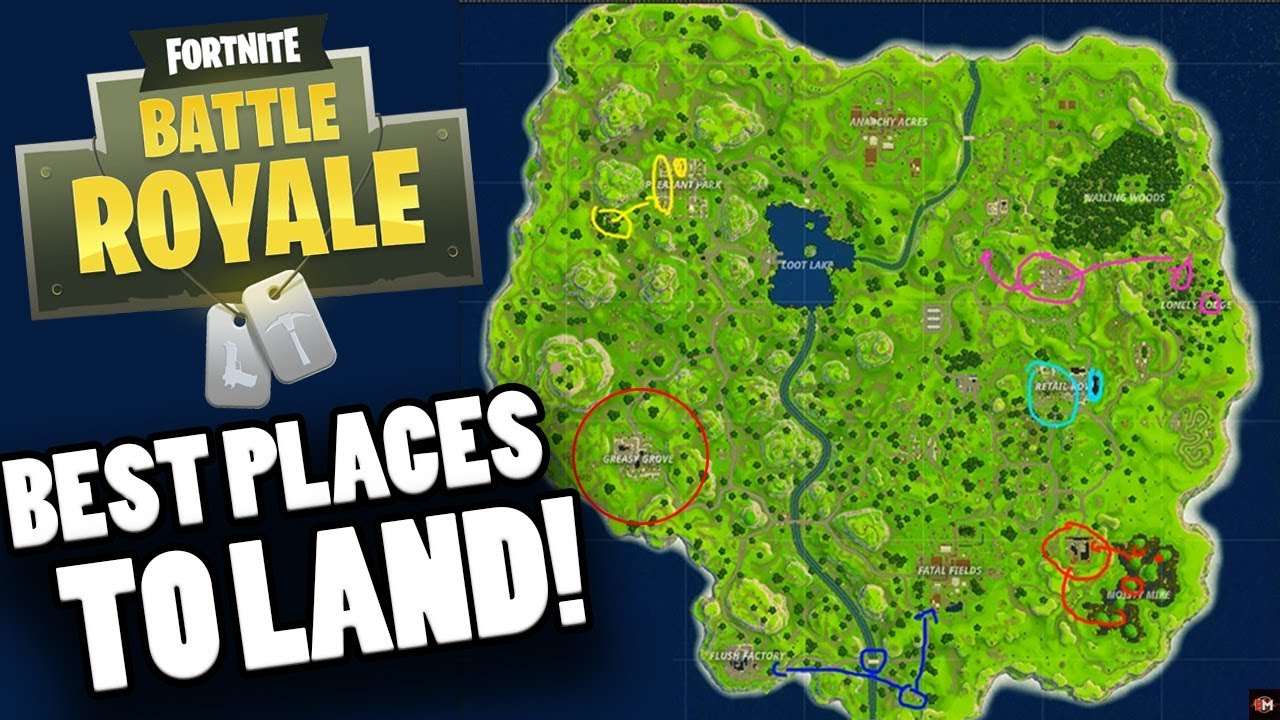 best places to land in fortnite best legendary loot locations - best places to go fortnite