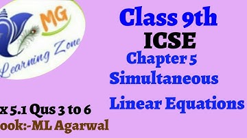 Class 9th ICSE Math Ch 5 Simultaneous Linear Equations Ex 5.1 Qus 3 to 6