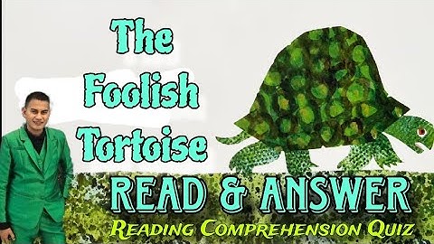 READ AND ANSWER | The Foolish Tortoise