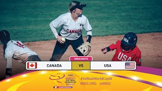 Highlights | Game 3 Canada vs USA | 2024 WBSC Women’s Softball World Cup - Finals