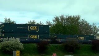 200 Cars on Long CSX Double Stack Train
