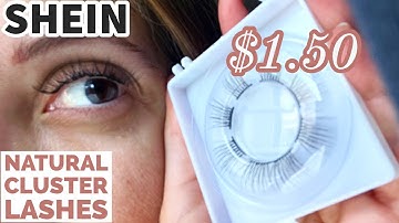 Applying SHEIN Cluster lashes