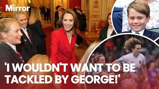 Download Lagu Kate Middleton jokes about Prince George growing up when meeting England Women’s Rugby team MP3