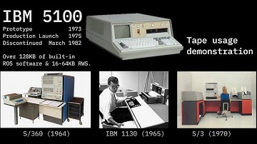 IBM 5100 Tape Usage Demonstration (internal and external IBM 5106) with Ball Bounce surprise at end