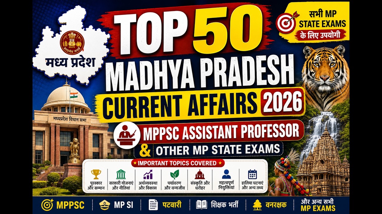 Madhya Pradesh Current Affairs 2026 | MPPSC Assistant Professor | MP ...