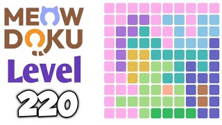 Meowdoku: Brain Puzzle Games Level 220 Walkthrough