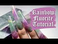 Rainbow Fluorite Nails || Tutorial