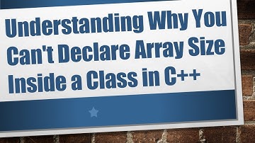 Understanding Why You Can