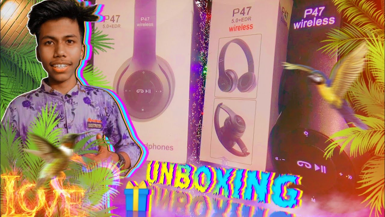 How To Use P47 Wireless Headphones UNBOXING And REVIEW WIRELESS 