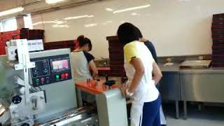 mooncake packing line with full automatic feeding, moon cake packing machine system