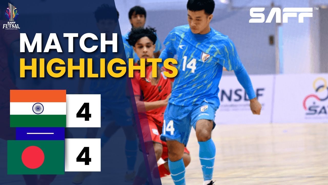Обзор матча Индия — Бангладеш по футзалу | Захватывающая ничья 4:4 | Чемпионат ЮАР по футзалу