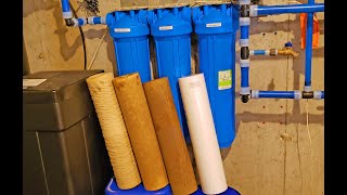 Changing Water Filters Big Blue Sediment Filters 3 Stage Pentek 20 inch