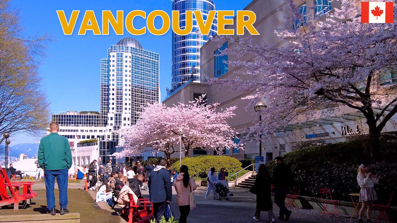 Life in Vancouver Canada 4K - Downtown Vancouver Walking Tour on March 24 2024