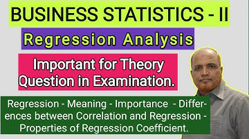 Business Statistics II I Regression Analysis I Important Theory for Exam I Khans Commerce Tutorial I