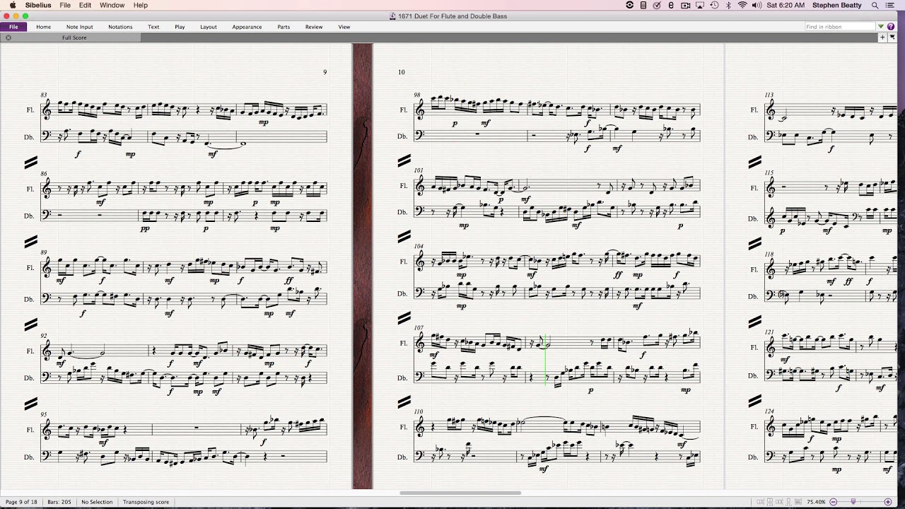 1671 Duet for Flute and Double Bass YouTube