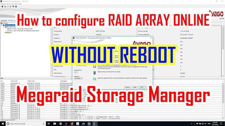 Megaraid Storage Manager [MSM] - How to configure Raid Array Online without REBOOT server