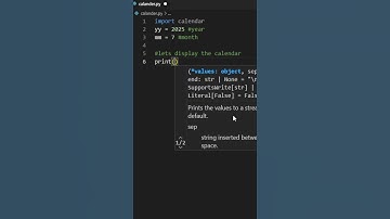 Print Calendar of Any Month Using Python  #coding  #beginnerpython #python