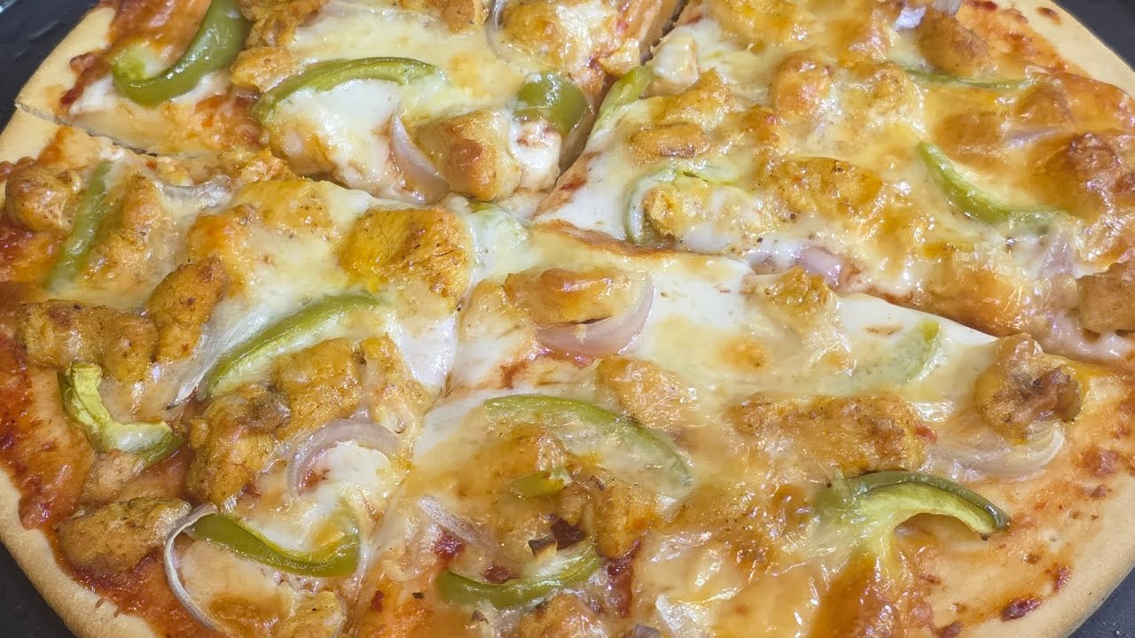 Chicken Tikka pizza chicken cheez pizza recipe 