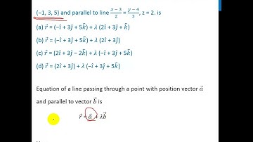 Class 12 - The equation of line in vector form passing through point (-1, 3,5) - Teachoo