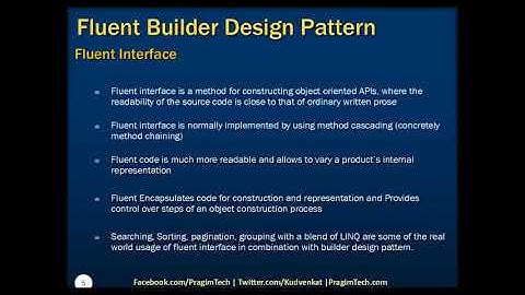 Fluent Builder Design Pattern