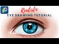 How to draw REALISTIC EYE on Ibispaint X [ Step-by-step Tutorial]