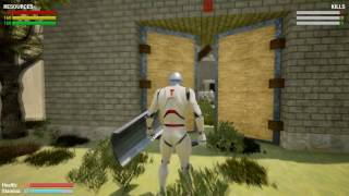 Gate Logic. UE4 Test. Open, close, hit and destruction.