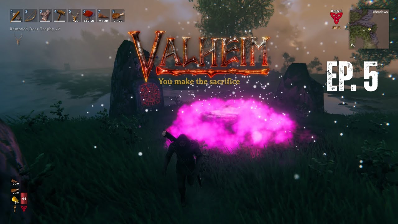 Fighting Valheim's First boss Eikthyr | Valheim Full Solo Playthrough Ep. 05
