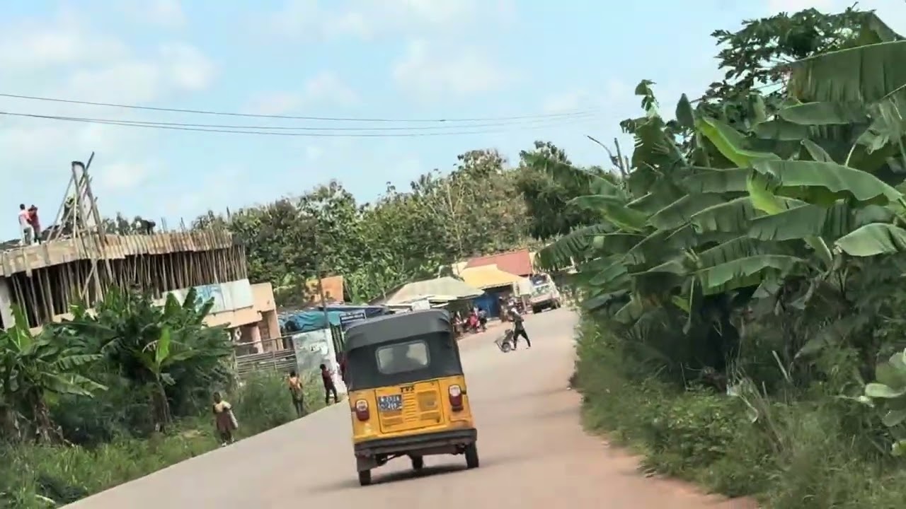 Driving through Trede kumasi Ashanti Region 