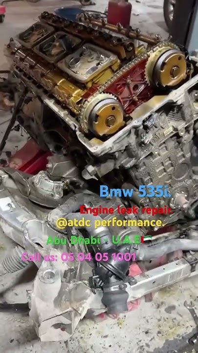 Bmw 535i. Engine oil leak repaired. #bmw #engine #job #fyp #clips #